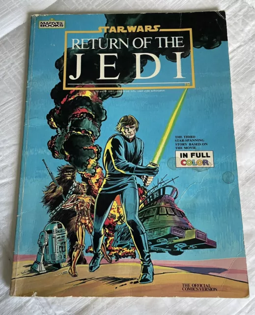 Star Wars Return Of The Jedi - Marvel Illustrated Book- 1983 Graphic novel comic