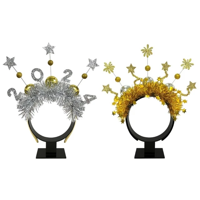 2024 NEW YEAR Headband Christmas Eve Party Hair Decors Festive Holiday Headwear £6.35 - PicClick UK