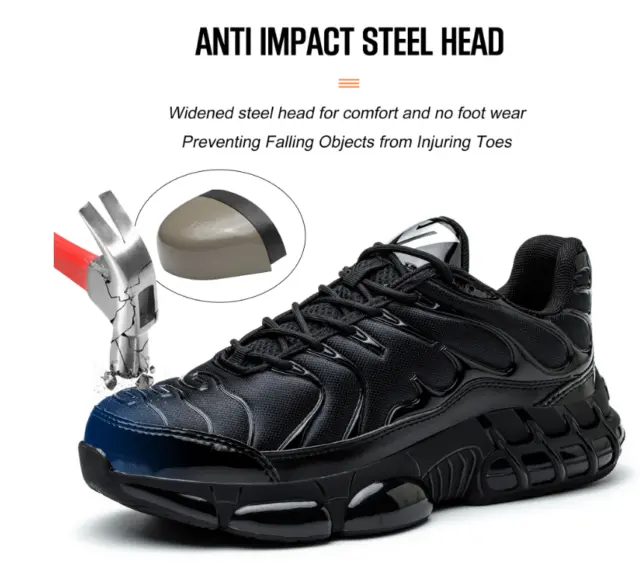 2024MENS WOMENS LIGHTWEIGHT Safety Shoes Steel Toe Cap Work Boots ...