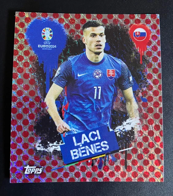 STICKER TOPPS UEFA Euro 2024 Laci Benes Border Parallel Parallela