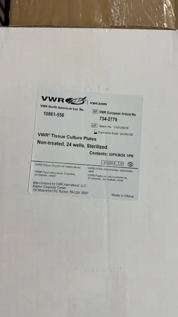 VWR 734-2779 24-well plates, flat bottom, non-treated, 50/box