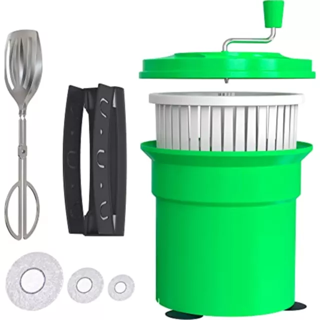 Clivia 2.5 Gal/10 Qt Large Salad Spinner Manual Salad Dryer with
