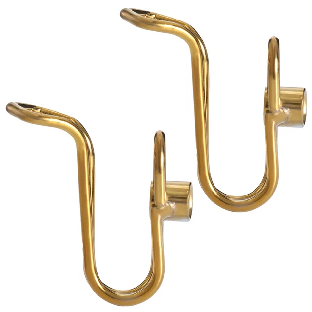 2 Pcs Helmet Wall Display Rack Hooks Hats Stainless Steel S Hooks Wall-mounted