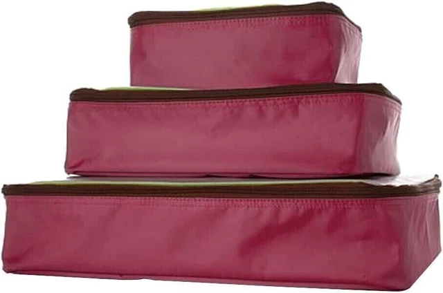 Samantha Brown Packing Cube 3-piece Set  NWT Burgundy