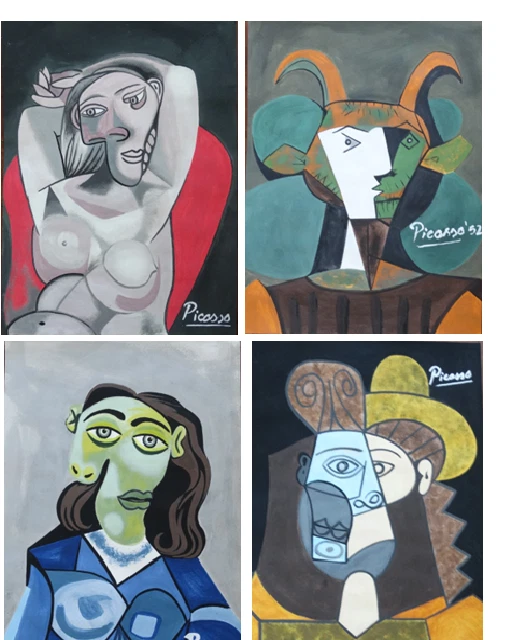 BEAUTIFUL Lot of  "Pablo PICASSO" hand made, not reproduction painting.