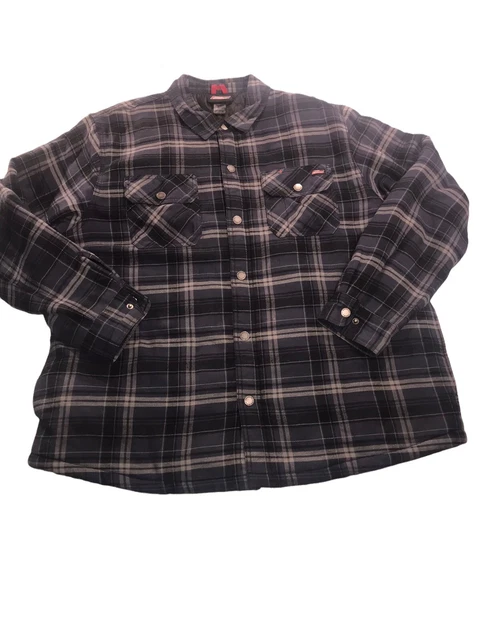 Dickies Mens Shacket Shirt Jacket Workwear Plaid XXL 2XL Thick Long Sleeve
