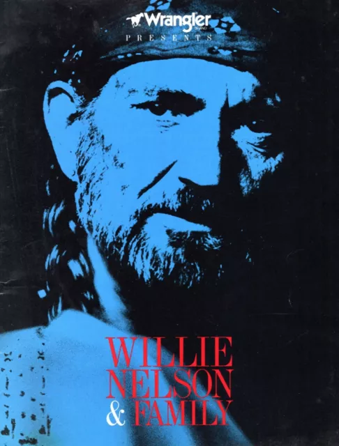 Willie Nelson And Family 1986 Wrangler Tour Concert Program Book-Excellent To Nm