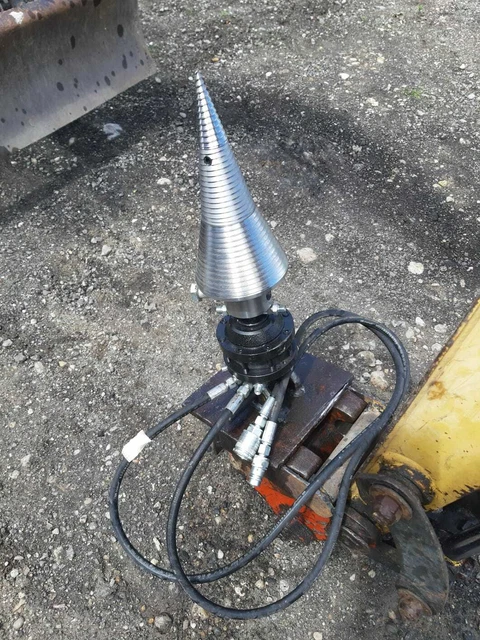 Cône à Vis 50mm Pour Fendre Du Bois - Kit Avec 3 Poignées, Compatible Perceuses Électriques