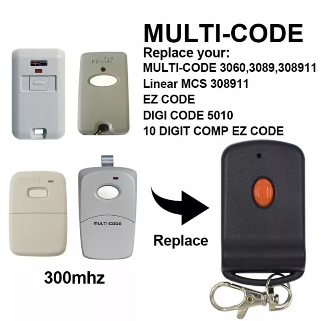 3089 multi-code multicode 308911 OEM Linear MCS308911 300mhz 1 button remote