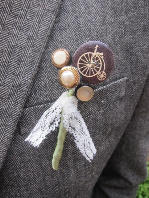Bottone per matrimonio - foro per bottoni - matrimonio fatto a mano - matrimonio vintage