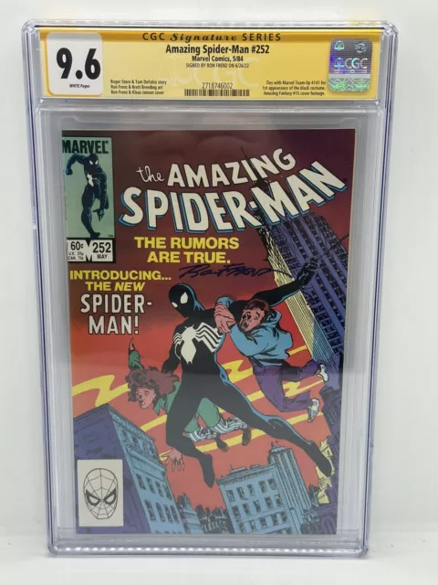 Amazing Spider-Man #252 CGC SS 9.6 WP Key 1st Appearance Black Suit / Ron Frenz
