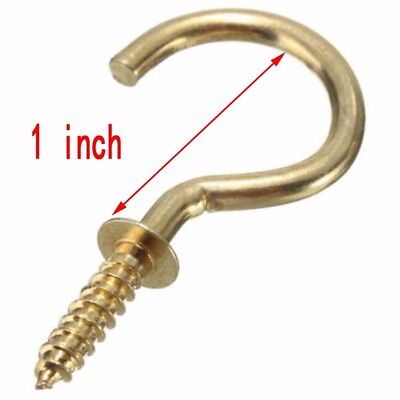 50-x-Brass-Cup-Hooks-Screws-Plant-Coat-Hanger-Key-Jewelry-Display-Holder-3-Size