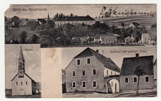 Moosbach Gruß aus Burgtreswitz 28.08.1920 (Eslarn Waidhaus Vohenstrauß Pleystein