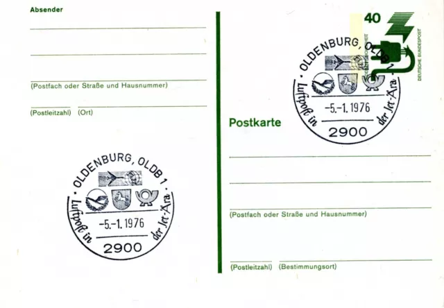 GA Ganzsache P 117 Deutschland 40 Pfennig o Unfallverhütung Oldenburg GA449