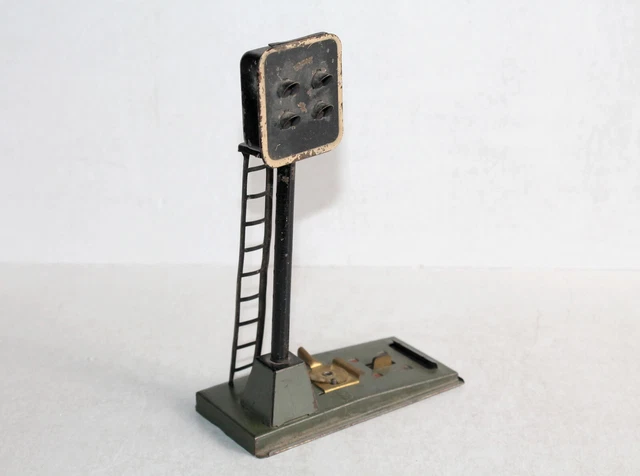 Ancien Signal Ferroviaire JEP échelle O – 4 Feux, Tôle, Années 30 – Hauteur 20 Cm