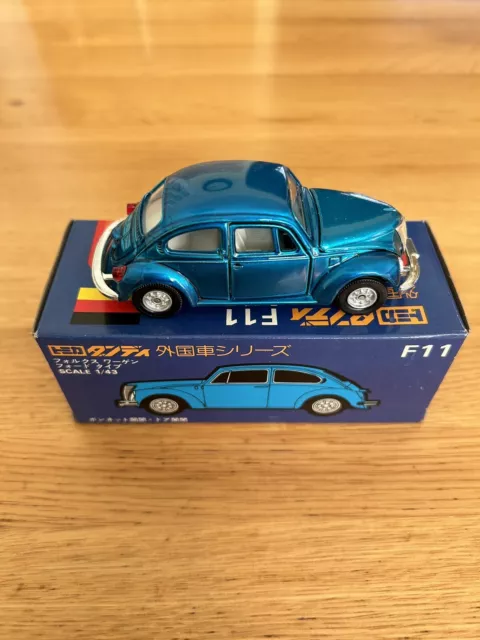 Tomica Dandy Diecast Model Japan Vw Beetle 1200 Vintage Metallic Blue Mint Boxed