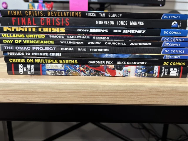 DC Comics 8 Book TPB Crisis Lot - Multiple, Infinite Crisis, Countdown, Final