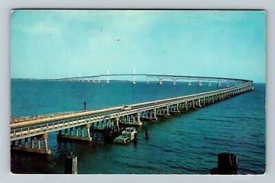 Annapolis MD- Maryland, Chesapeake Bay Bridge, Vintage Postcard