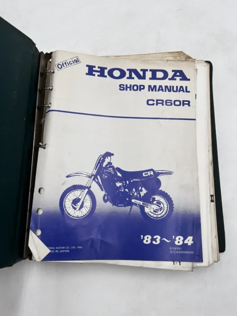 Genuine Honda Dealer Factory Shop Service Repair Manual 1983-1984 CR60R CR 80R