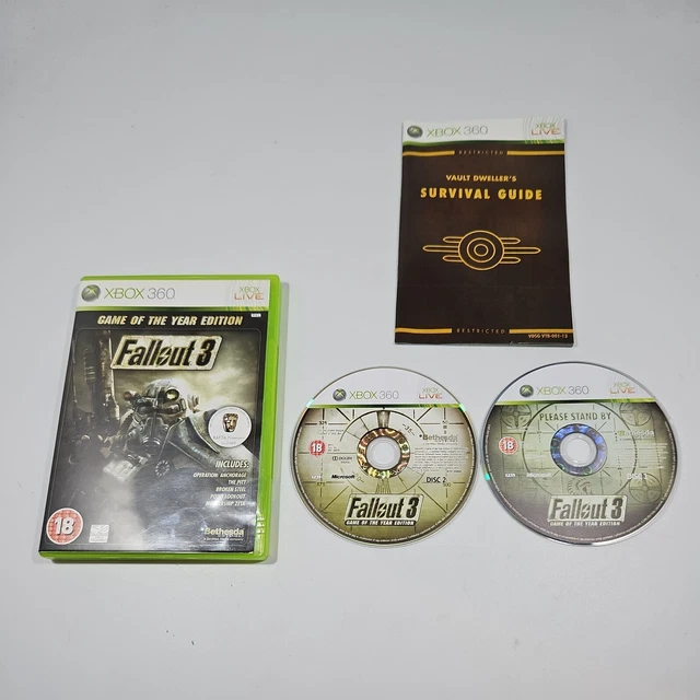 Fallout 3 - Game of the Year Edition GOTY (Microsoft Xbox 360, 2009)  MINT