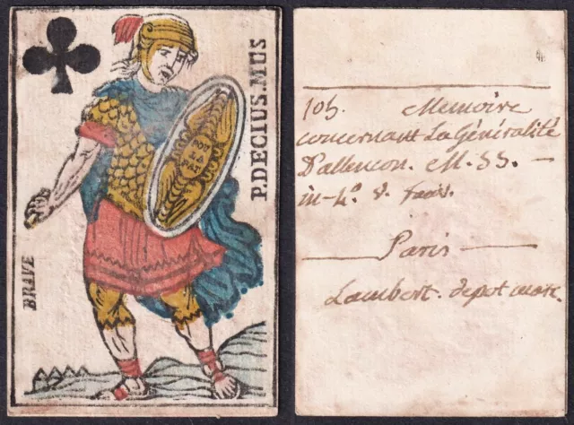 Kreuz-König King of clubs carte a jouer Paris Minot Spielkarte playing card 1795