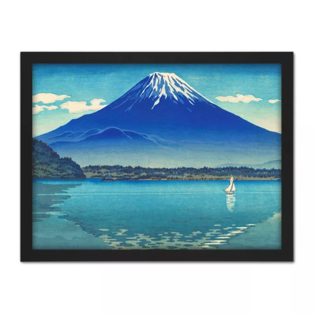 Koitsu Lake Shoji Mount Fuji Japanese Painting Framed Wall Art Print 18X24 In