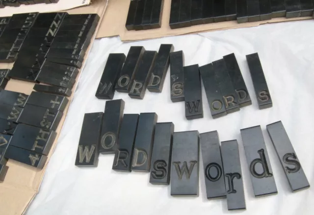 Large Set Vintage Letter Characters for Shop Display Possibly Pantograph Hadego