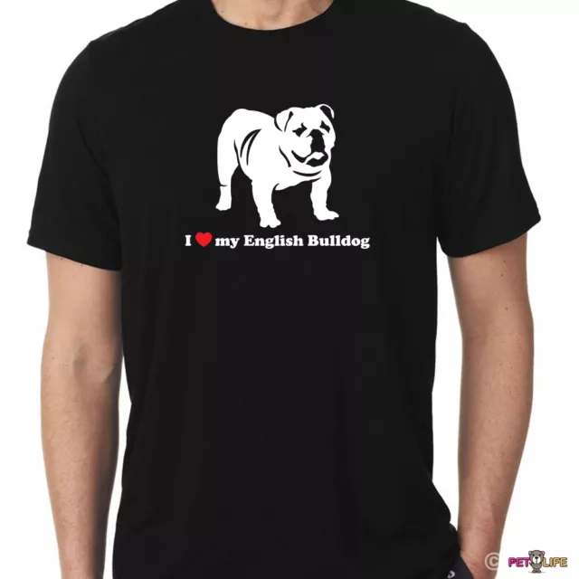 I Love My English Bulldog Tee Shirt british