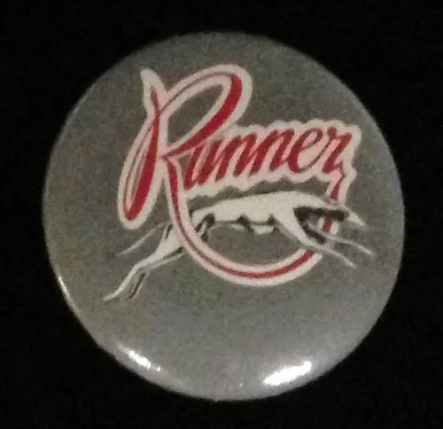 Runner RARE ORIG 1979 Pin Badge Button for jacket/hat/shirt Island Records Promo