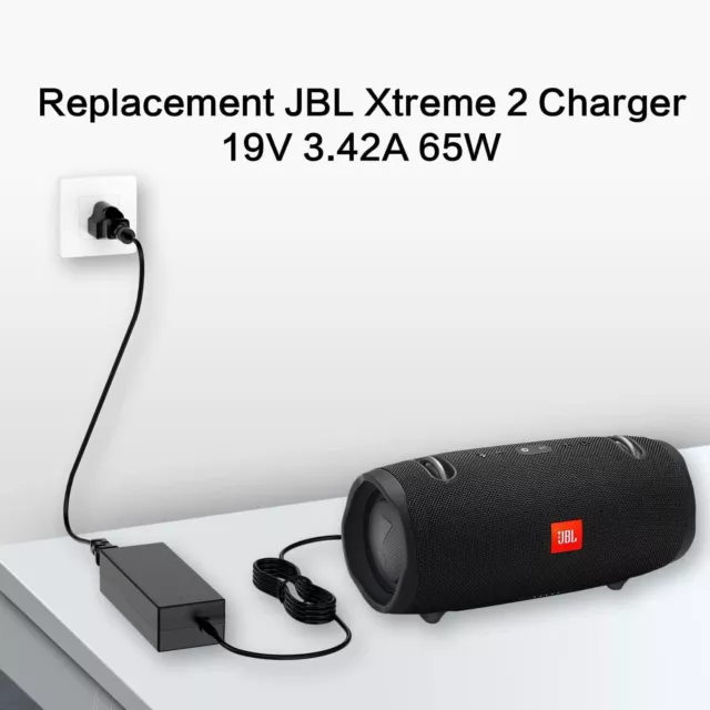 19V 65W New for JBL Xtreme 2 Charger Wireless Bluetooth Speaker Power Supply US