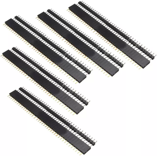 30 Pièces Connecteur Mâle et Femelle à 40 Broches (Pin) 2,54 mm Unique Rangée 3