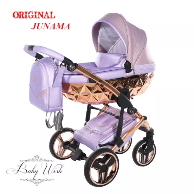 JUNAMA DOLCE V2 BABY STROLLER EXCLUSIVE PRAM 2in1 CARRYCOT + PUSHCHAIR