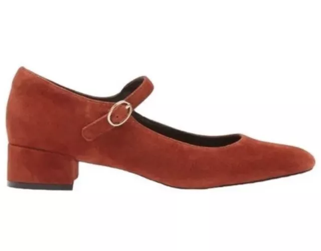 New Jeffrey Campbell Women Top Tier Preppy Pump Shoes In Rust Suede Size 11