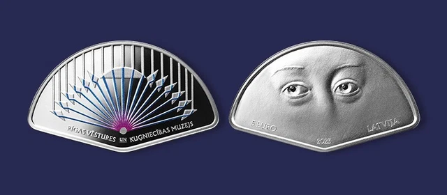 LATVIA 2023 5 € Euro silver coin Museum of the History of Riga and Navigation