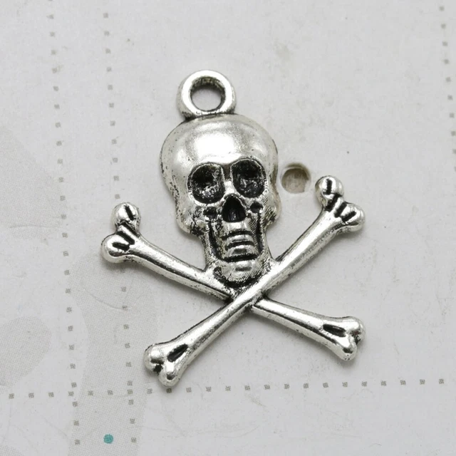 20 Stück Legierung Schädel Anhänger Charms DIY Schmuck Herstellung Zubehör für 3