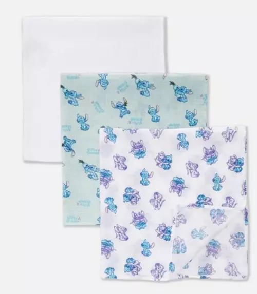 Disney’s Lilo & Stitch Muslin Squares 3 pack 100% Cotton