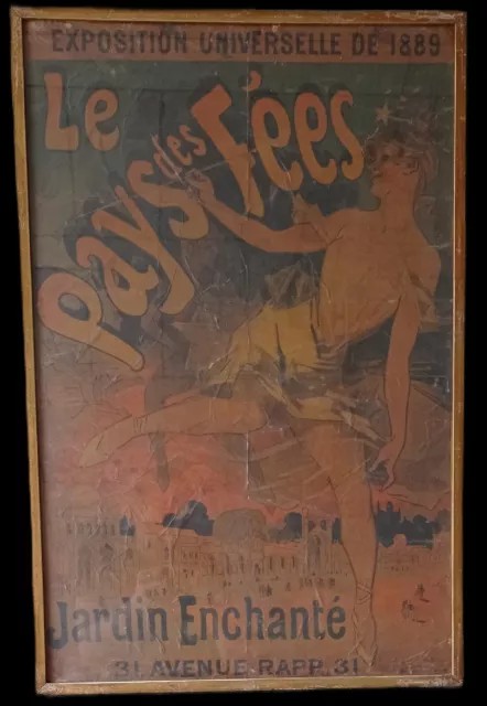 Le Pays Des Fées / Exposition Universelle 1889. Jules Chéret. Affiche Originale