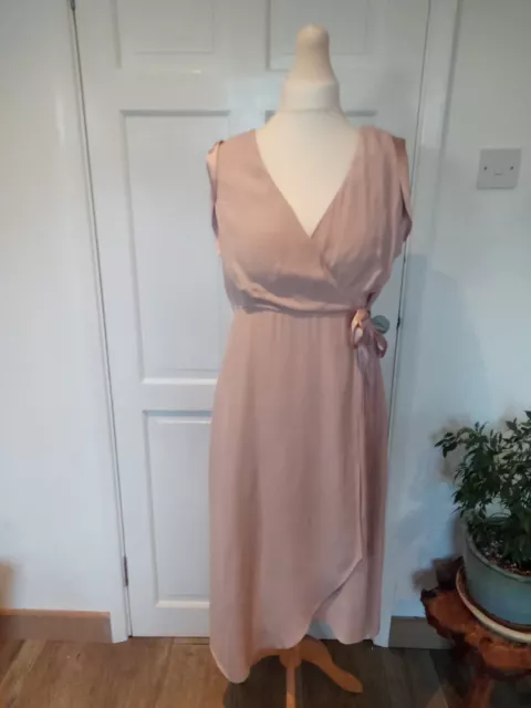 Beautiful Dusky Pink Mint Velvet Dress Size 14 Bnwt RRP £119