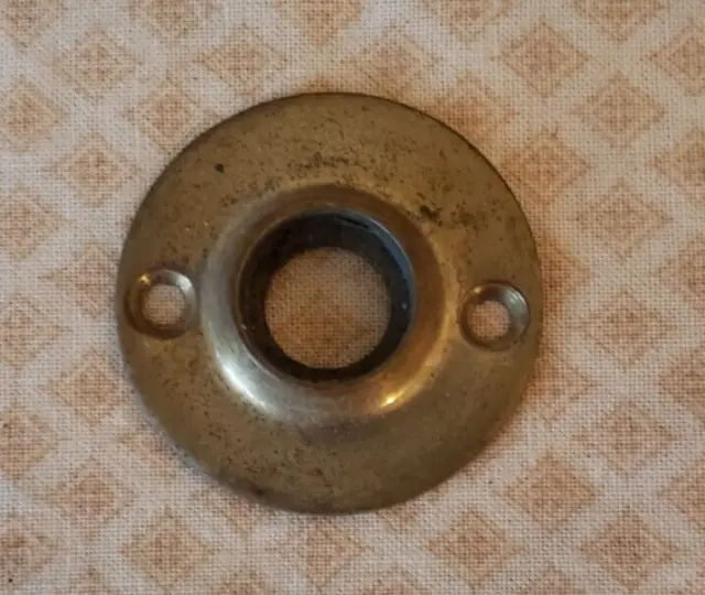 Vintage Brass Doorknob Rosette Back Plate 1 1/2"" in diameter