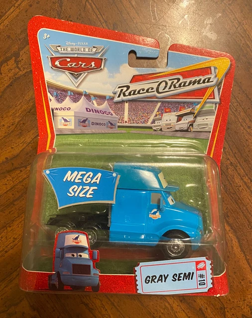 Disney Pixar THE WORLD OF CARS Race O Rama Gray Semi #10 MEGA SIZE Sealed Card