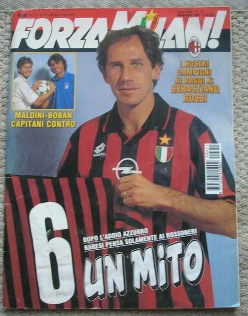 SPLENDIDA RARA MAXI Cartolina Ac Milan 1990-91 Baresi Van Basten Gullit