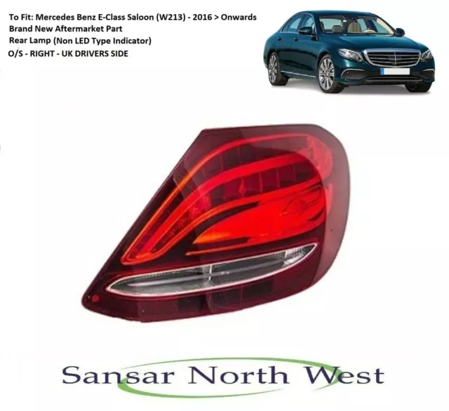 Mercedes Benz E-Class W213 - Drivers Side Rear Light Lamp LED O/S RIGHT 2016 On