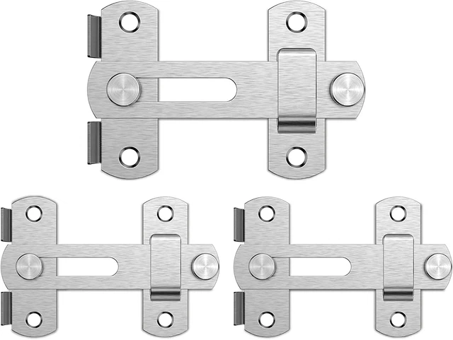 Barn Door Lock 3 Pack Flip Latch,Stainless Steel Gate Latches,Sliding Safty Door
