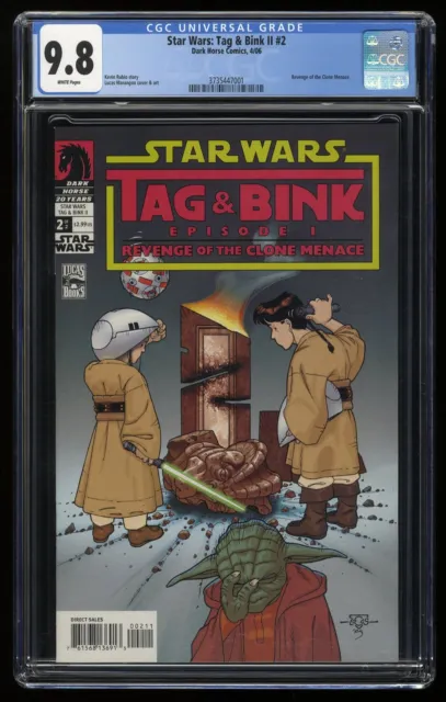 Star Wars: Tag & Bink II #2 CGC NM/M 9.8 White Pages 1st Darth Plagueis!