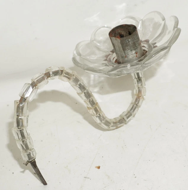 Kerzenhalter Arm für Deckenleuchter für Leuchter Glas um 1880 Ersatzteile /P12