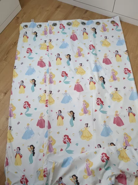 Dunelm Disney Princess Blackout Curtains Pair  66’ X 72’ Per Curtain Tiebacks