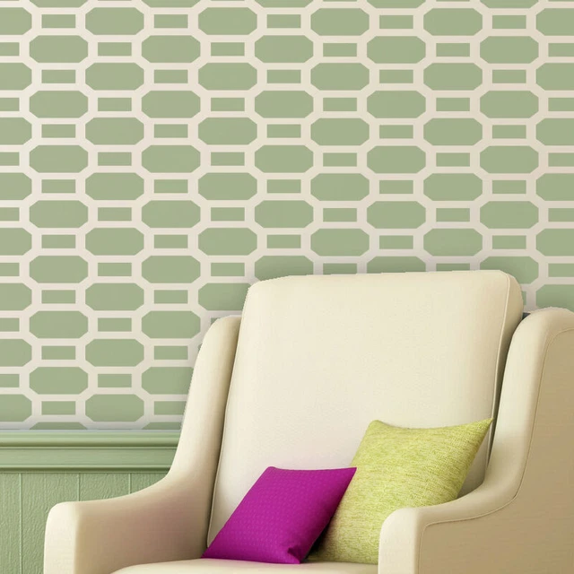 Modèle réutilisable de pochoir Allover de brique pour la décoration de murs...