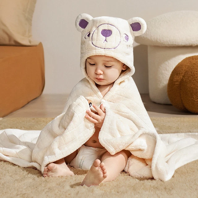Infant Bath Towel Super Soft Keep Warm Cartoon Animal Baby Bathrobe Swaddle Wrap