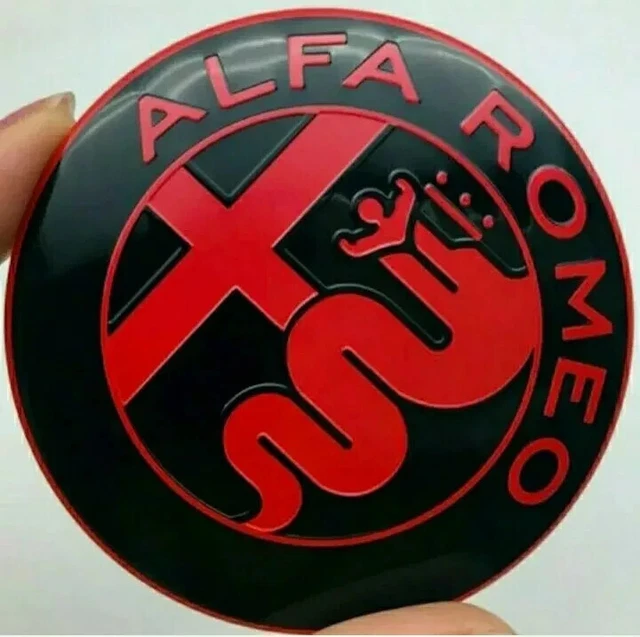 Stemma 74mm 147 156 159 2 Stemmi Adesivi ALFA ROMEO 74 Mm - Per 147, 156, 159, Giulietta, Mito, Anteriore/posteriore Logo Alfa Romeo Anteriore Posteriore 74mm - Foto 2