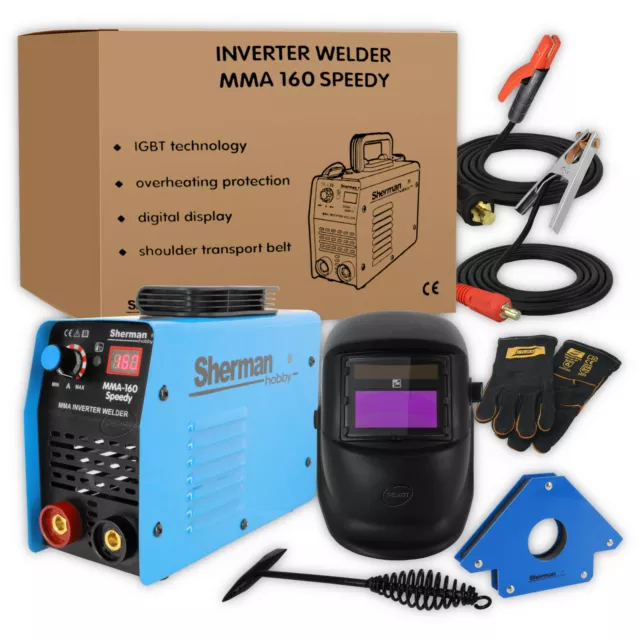 Sherman® MMA 160 Speedy Poste à souder Inverter soudage 140A ARC KIT de soudage